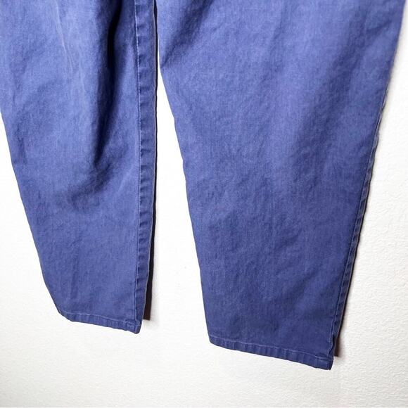 Peruvian Connection Kelvy Cropped Linen Blend Straight Trousers Pant Garnet Dyed - Picture 11 of 13